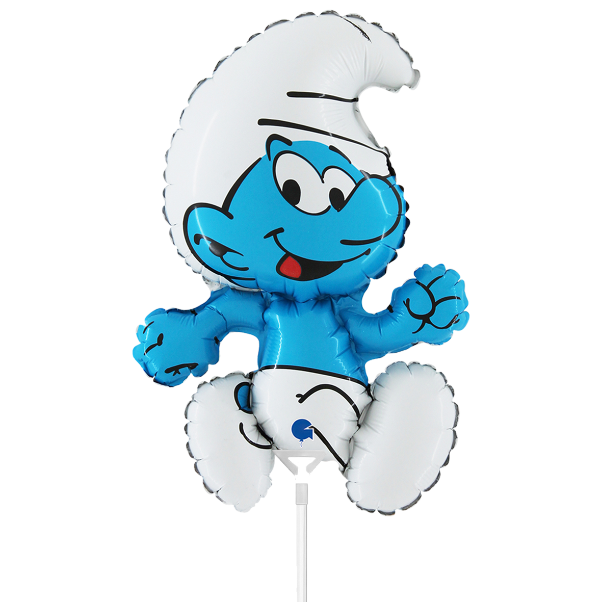 10 Miniballonnen Luchtgevuld - Smurf (Onverpakt)