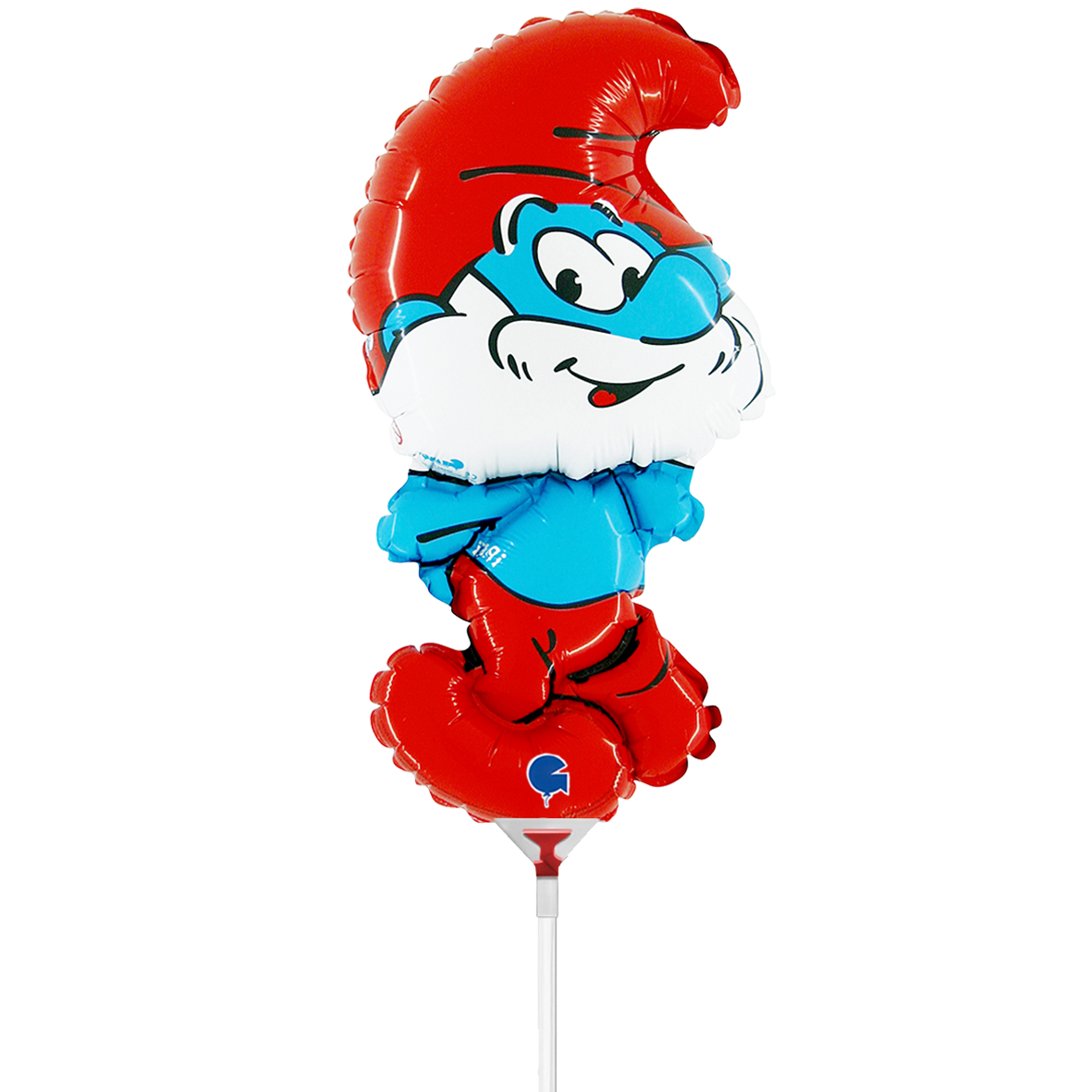 10 Miniballonnen Luchtgevuld - Grote Smurf (Onverpakt)