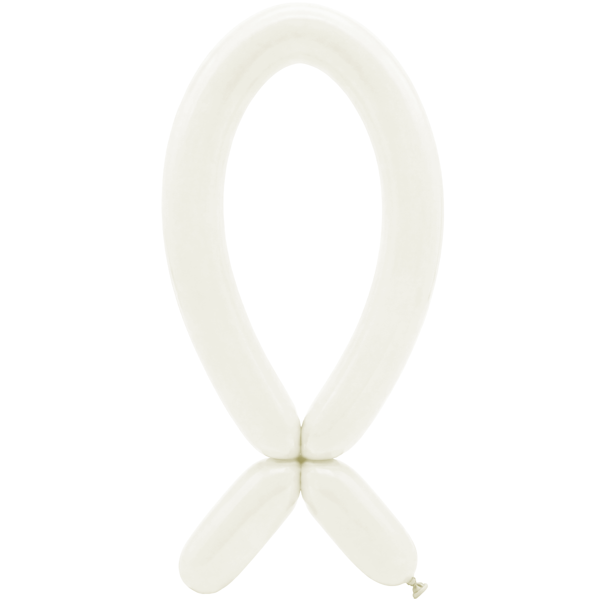 50 ballons à sculpter - Embout vers le haut - 5x152cm - Blanc amande
