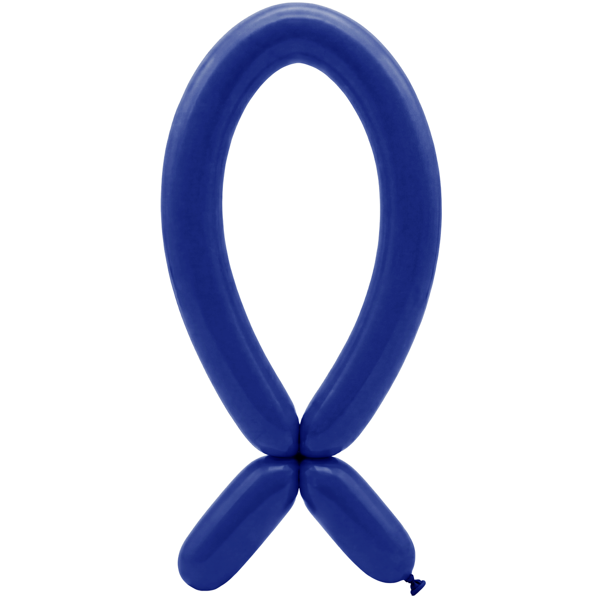 50 Modelmeerballonnen - Mond omhoog - 5x152cm - Koninklijk blauw
