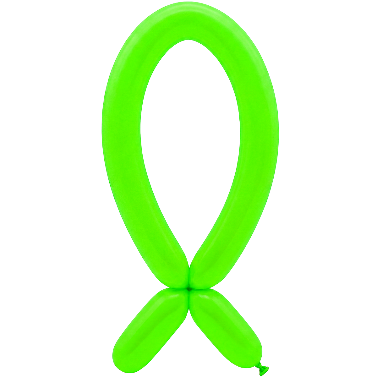 50 Modellballonnen - Tuit omhoog - 5x152cm - Neongroen