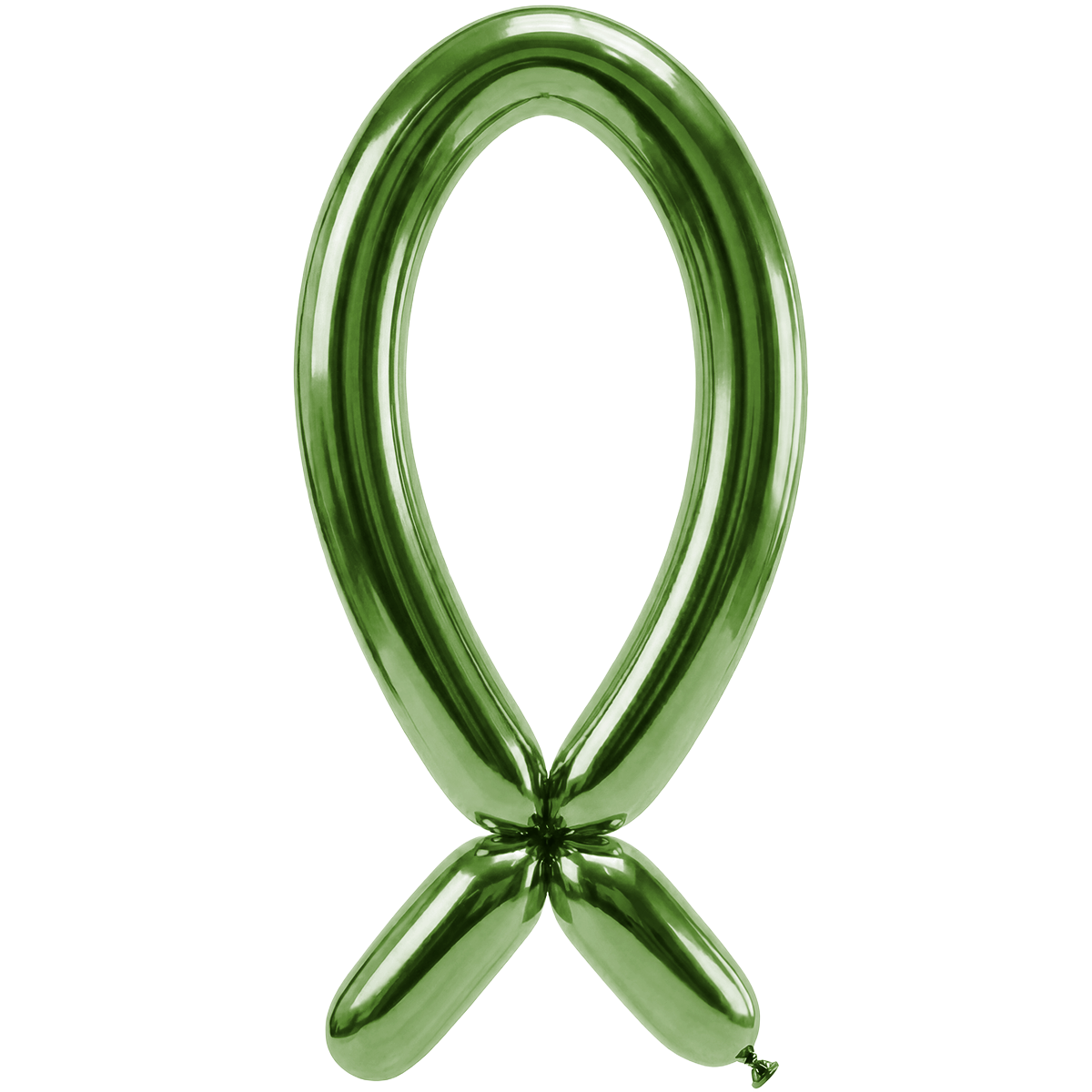 50 ballons à sculpter - Embout vers le haut - 5x152cm - Vert Citron Réfléchissant