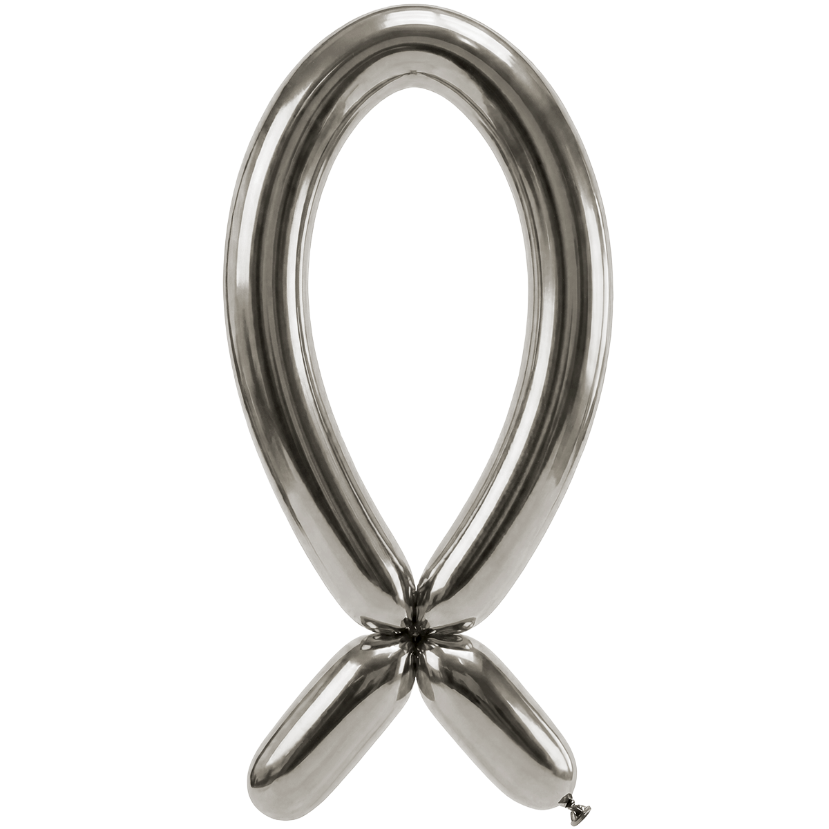 50 Ballons de modelage - Buse vers le haut - 5x152cm - Argent Réfléchissant