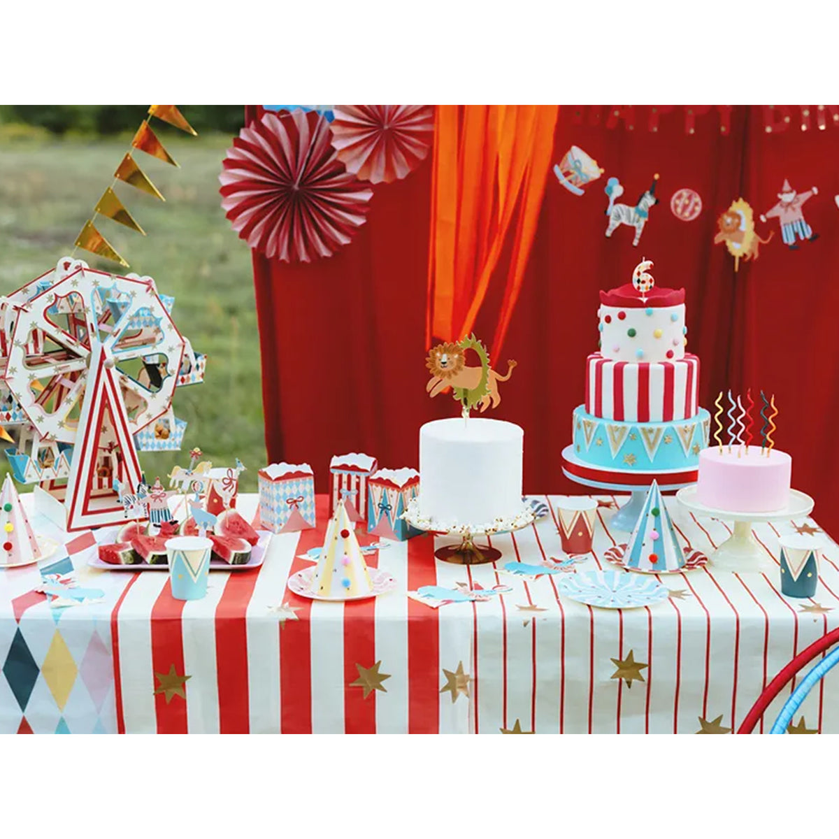 1 nappe en papier - Thin Stripes and Stars