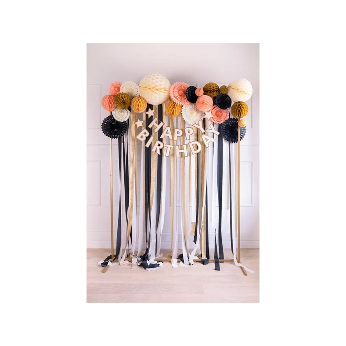 3 decoratieve rozetten - zwart