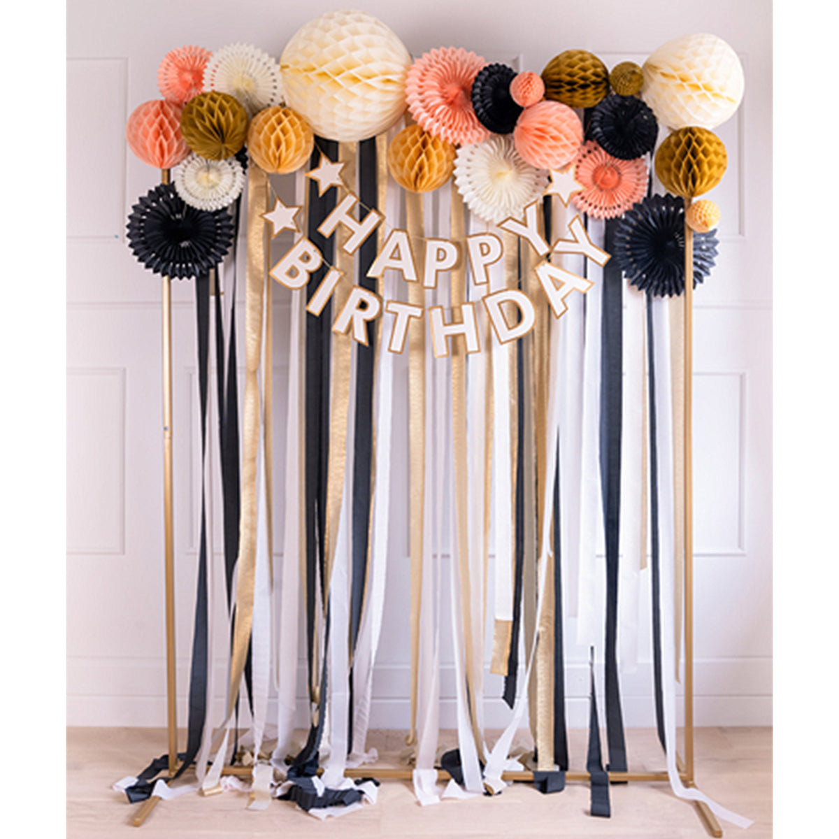3 Rosettes décoratives - Pêche clair