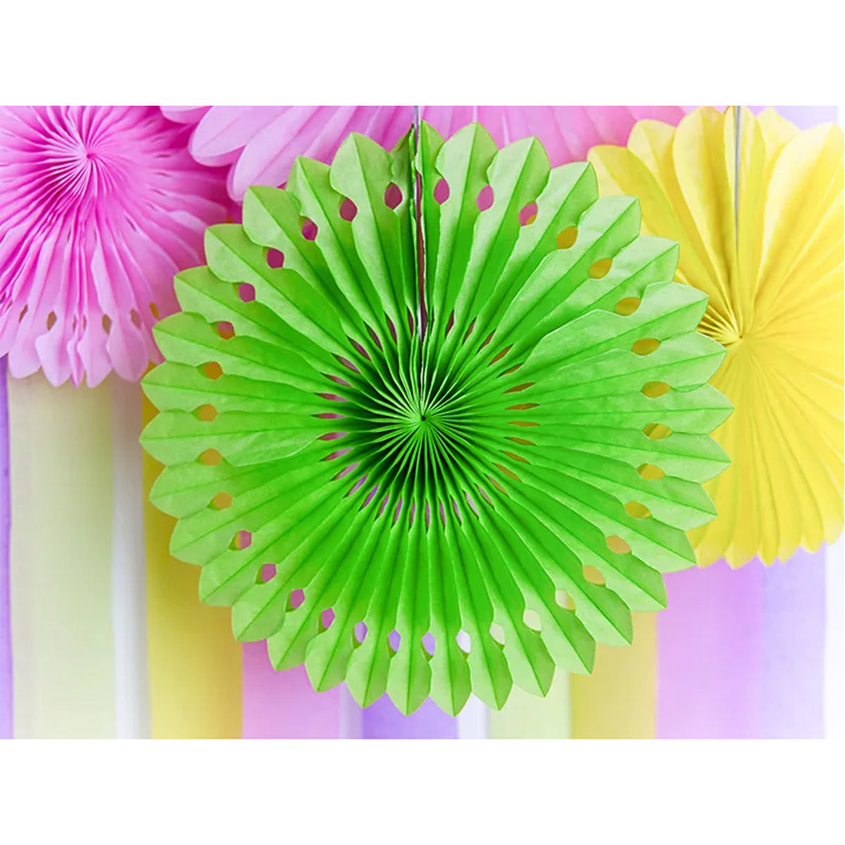 3 Rosettes Déco - Vert Pomme