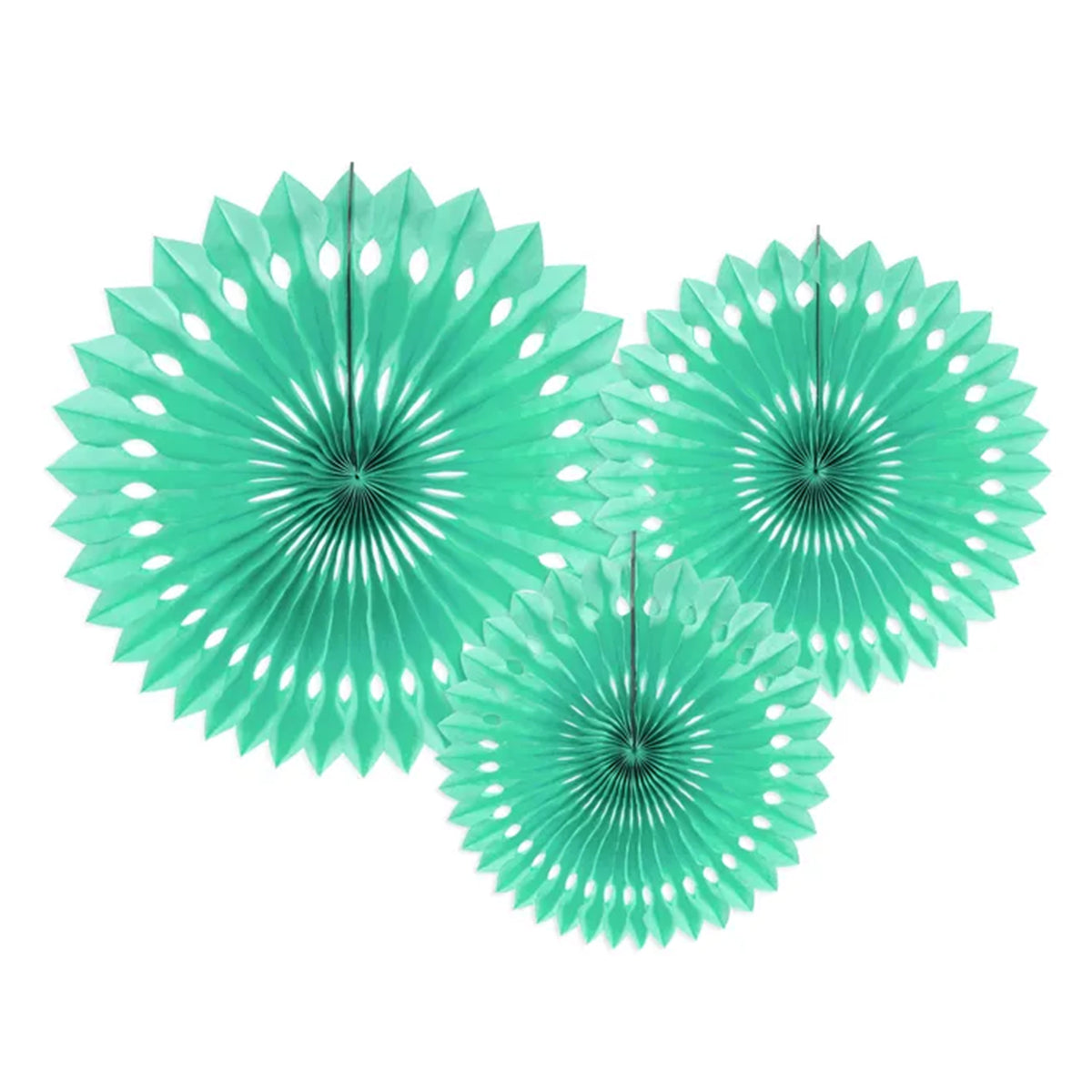 3 rosaces décoratives - menthe