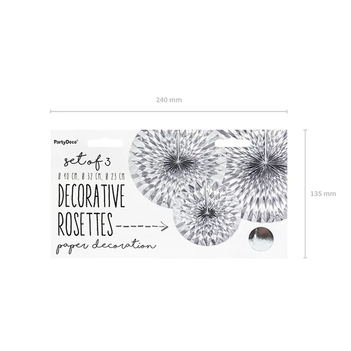 3 rosaces décoratives - Argent