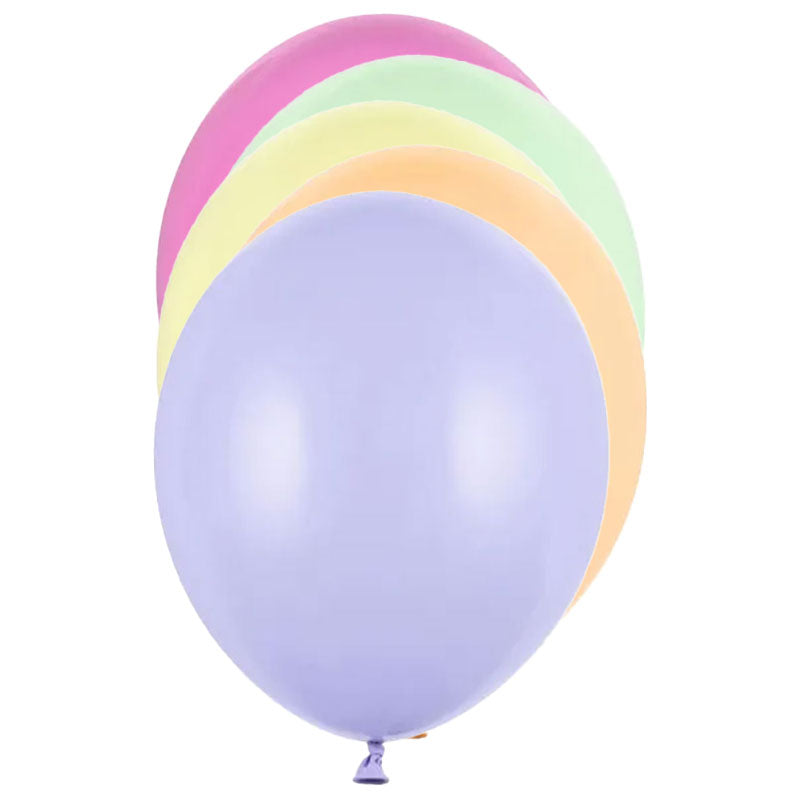 10 ballons de baudruche - Ø 27cm - Mélange pastel clair