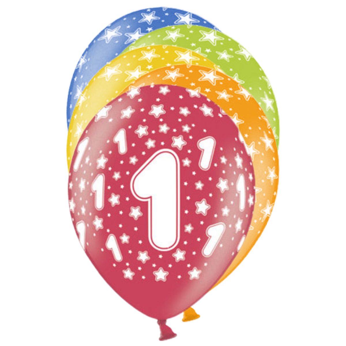 6 folieballonnen - Ø 30cm - 1 Feestje