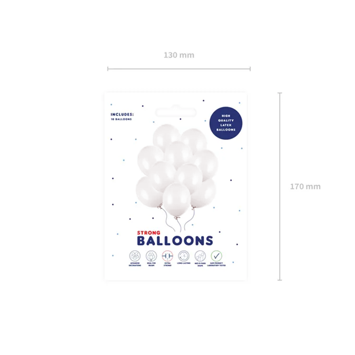 10 ballons - Ø 30cm - Métallisé - Blanc