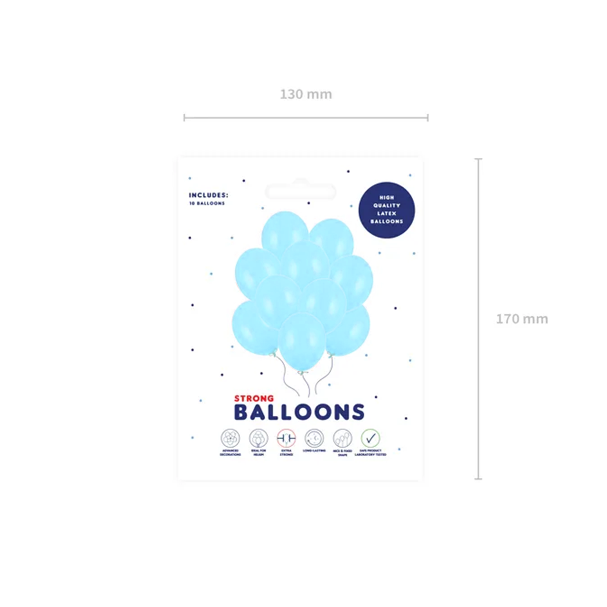 10 ballons - Ø 30cm - pastel - bleu clair