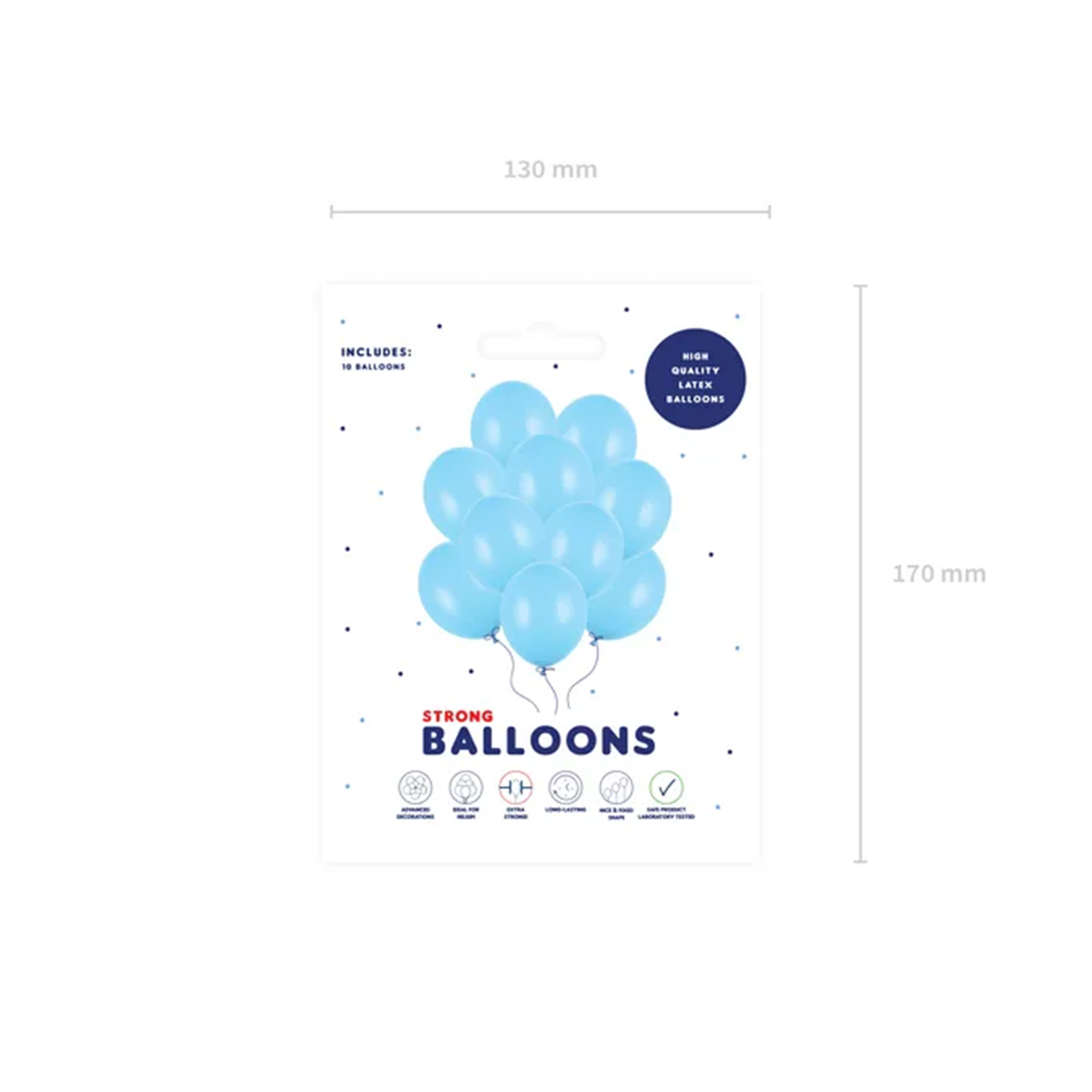 10 ballonnen - Ø 30cm, pastel babyblauw