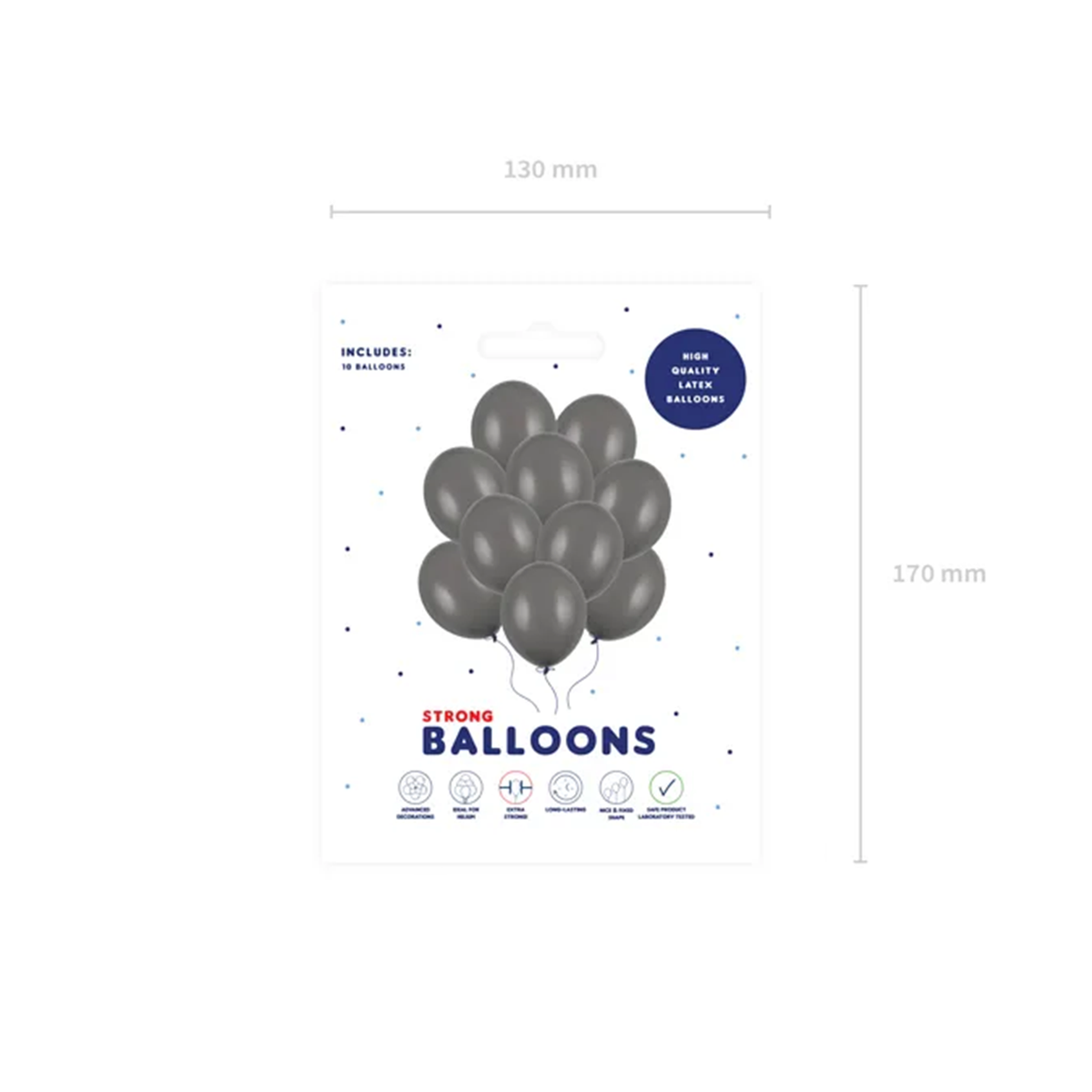 10 Ballonnen - Ø 30cm - Pastelgrijs