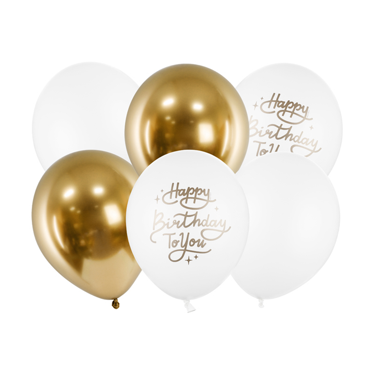 6 Ballons à motifs - Ø 30cm - SET - Happy Birthday To You