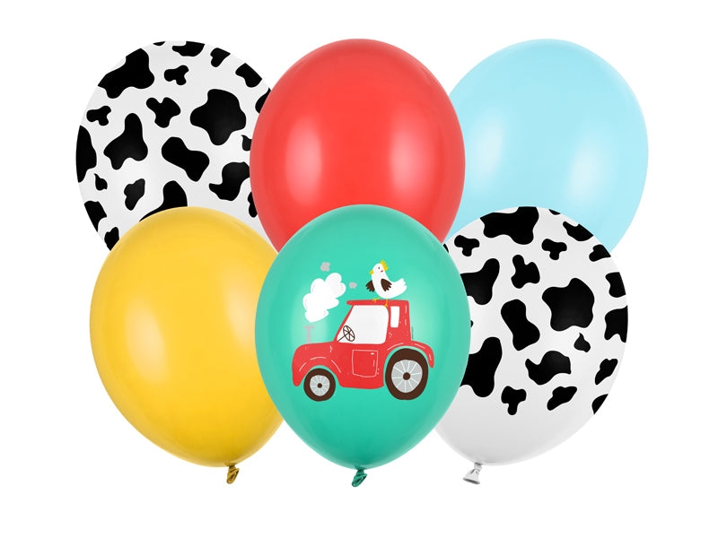 6 thema-ballonnen - Ø 30cm - Boerderij