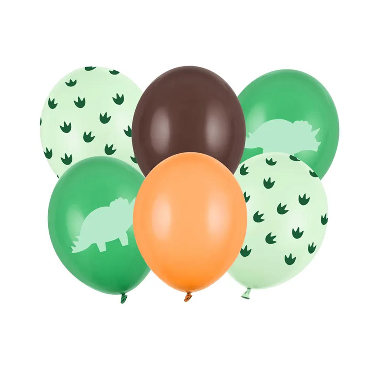 6 ballons à motifs - Ø 30cm - Dinosaures