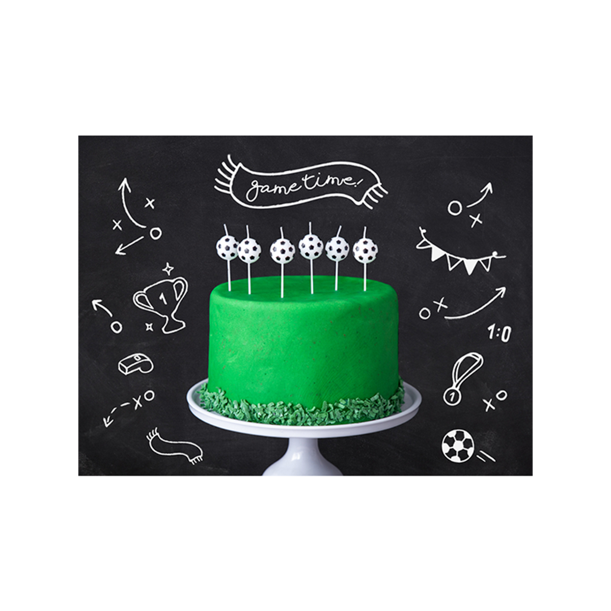 6 bougies d'anniversaire - Football