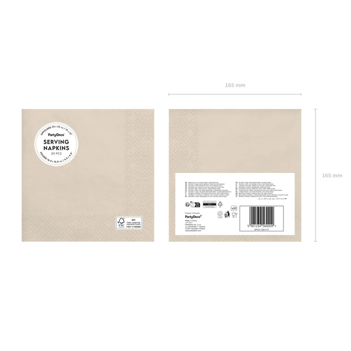 20 servetten - Beige