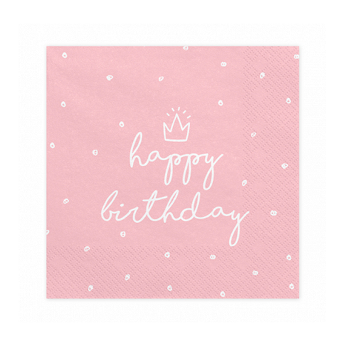 20 serviettes tendance - 33cm - Happy Birthday Rose