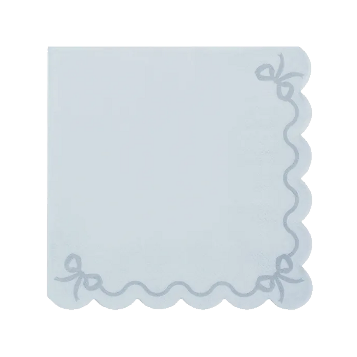 12 serviettes - 33cm - Bleu à volants