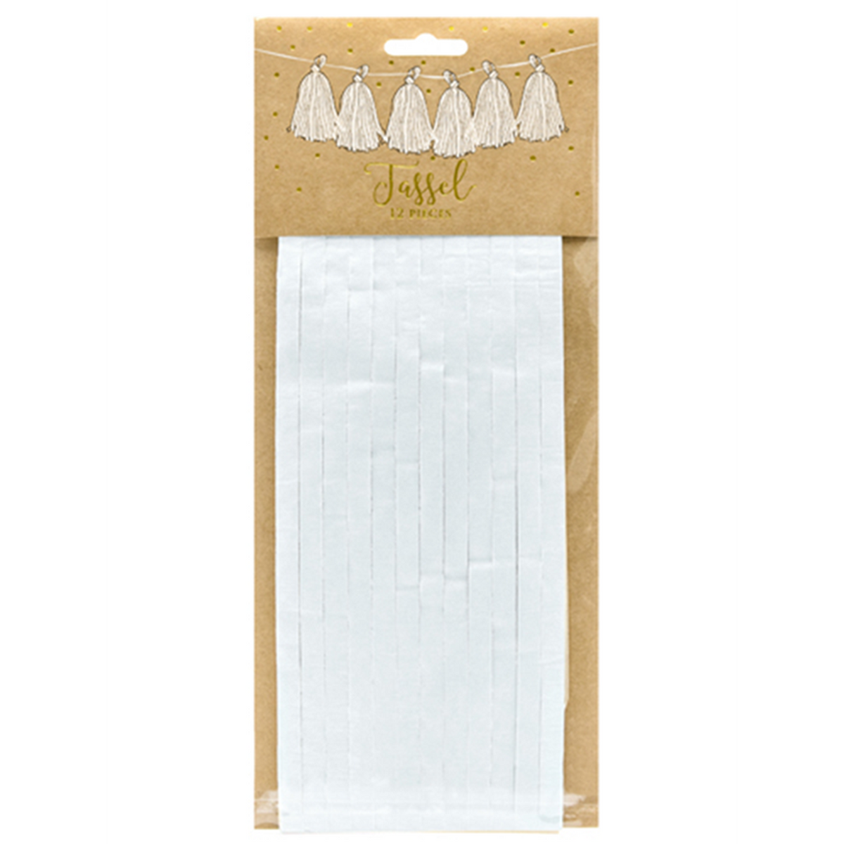 1 Guirlande de pompons - 1,5m - Blanc