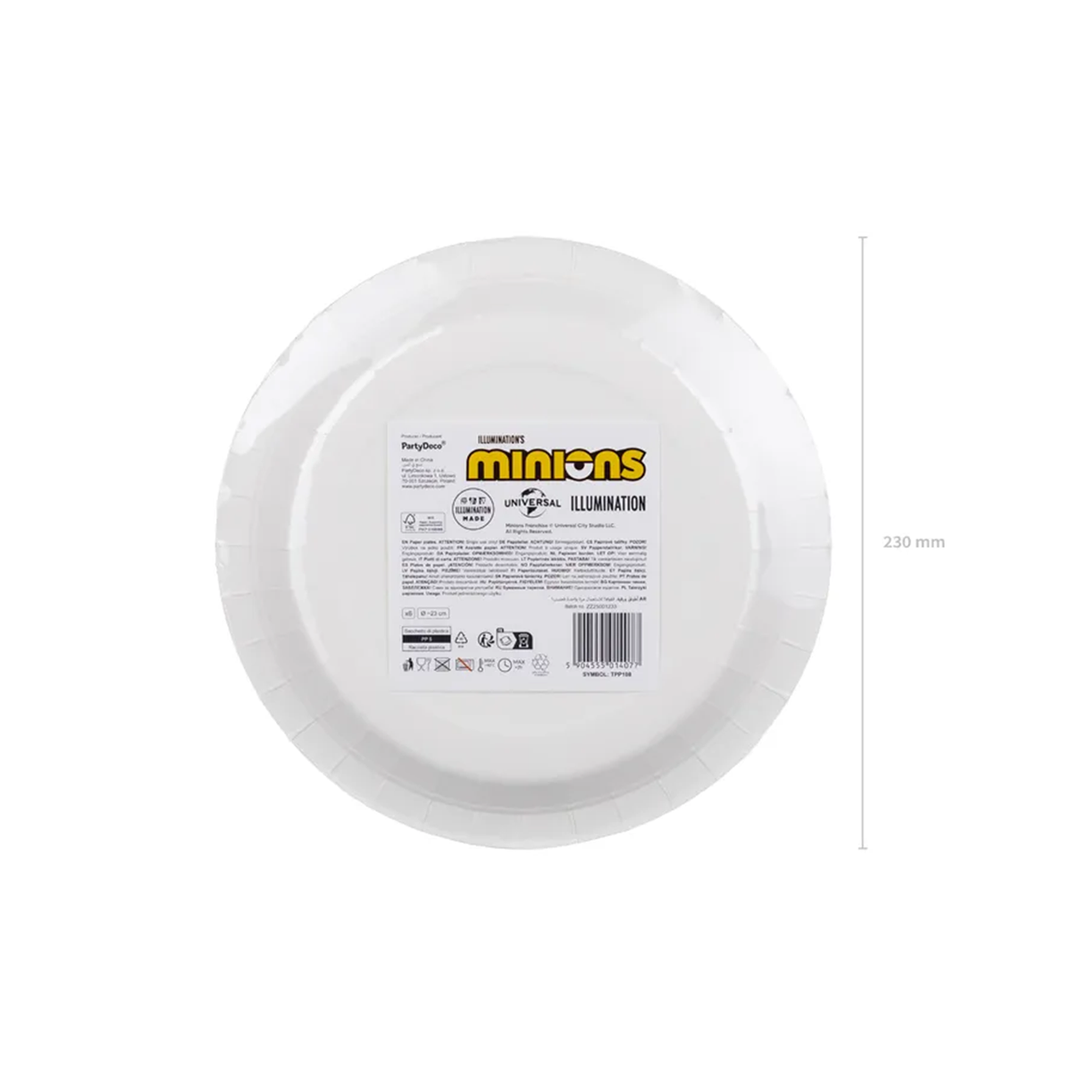 6 Kartonnen bordjes - Minions - 23cm