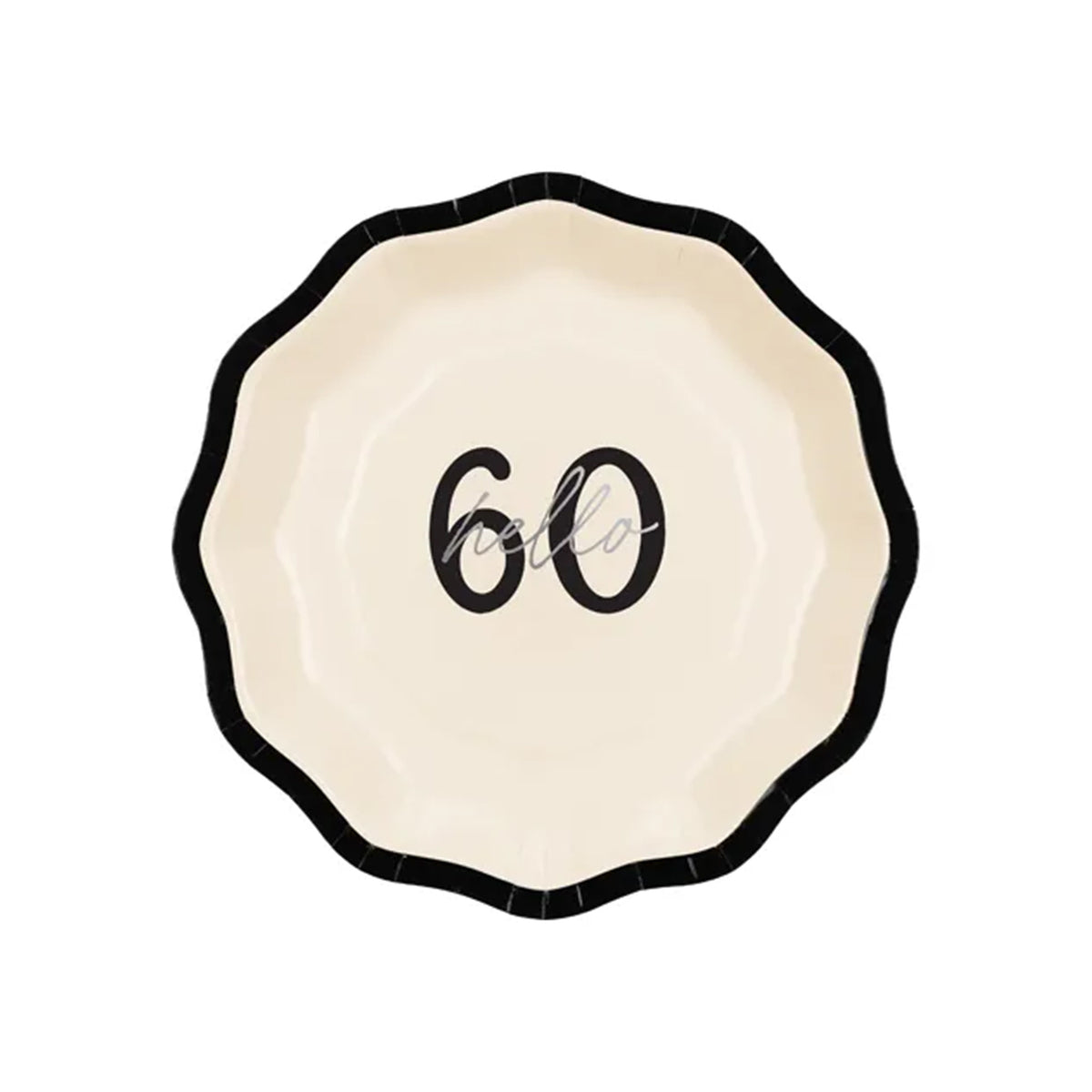 6 kartonnen borden - Ø 18cm - Hello 60