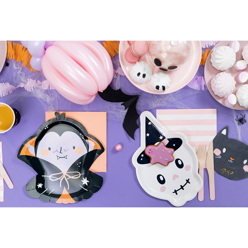 6 assiettes en carton Tendance - Ø 25cm - Dracula