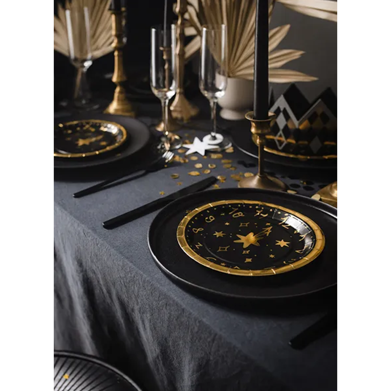 6 assiettes en carton Tendance - Ø 18cm - HNY Clock