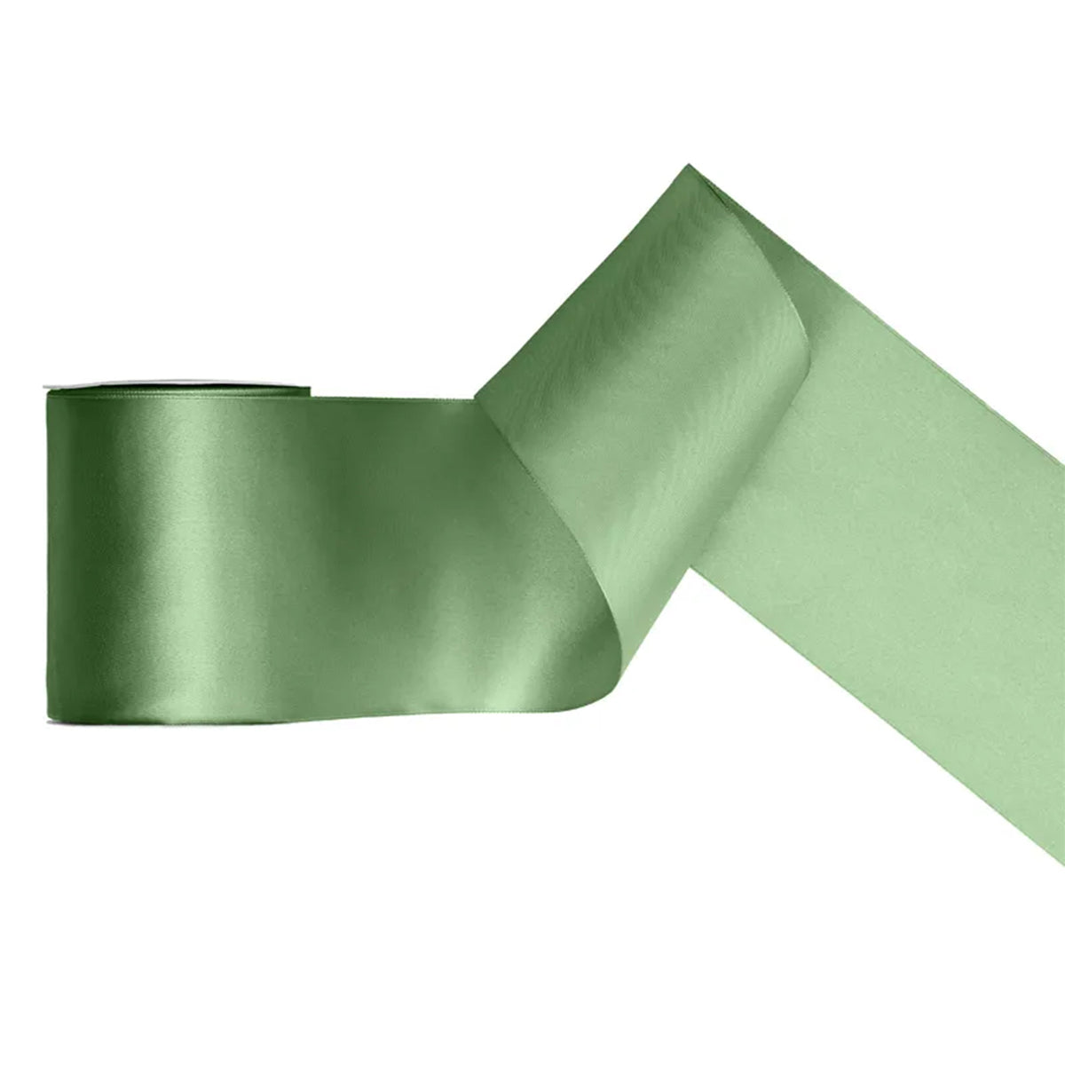 1 Ballonband - Satijn - Salie - 100mm