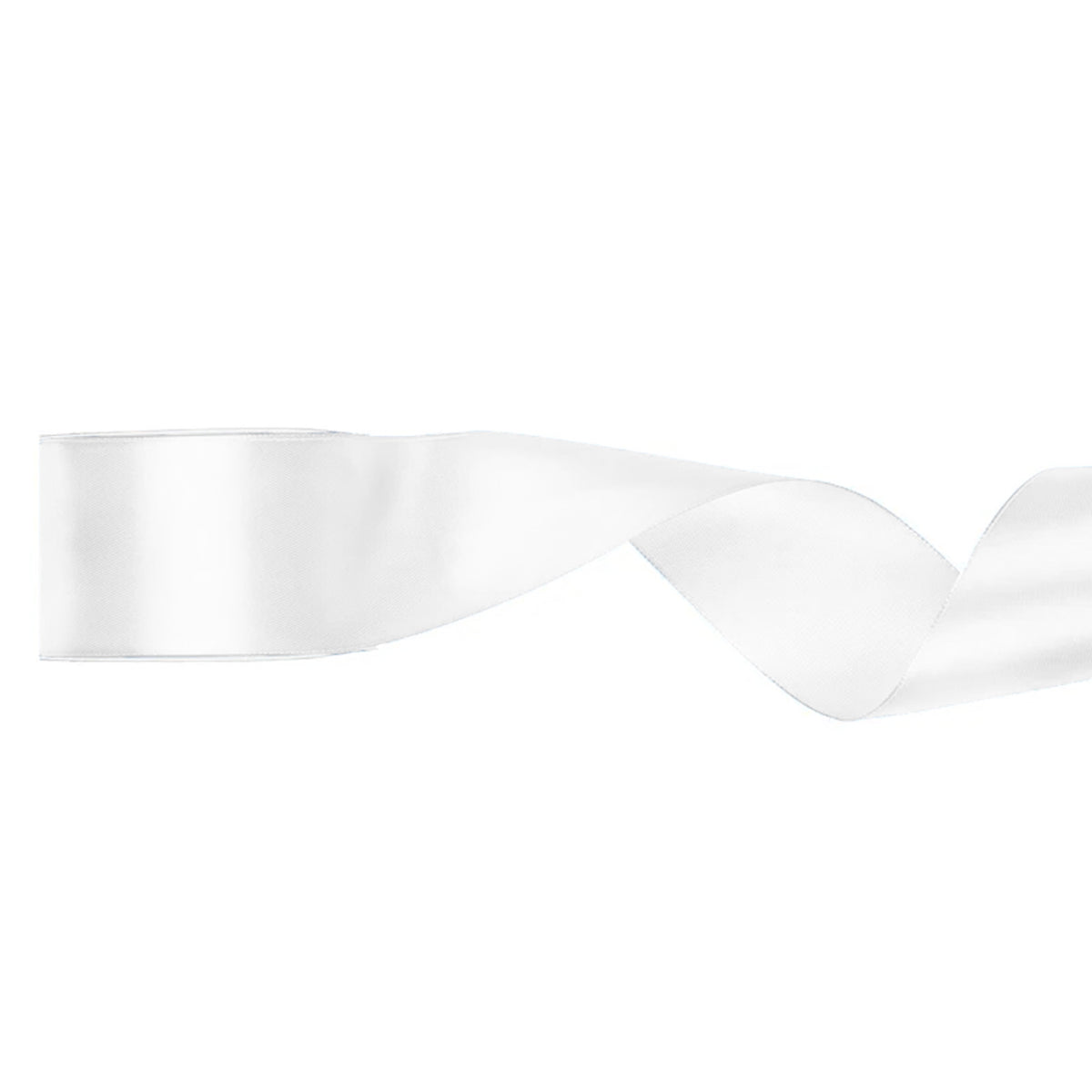 1 ruban de ballon - Satin - 50mm - Blanc
