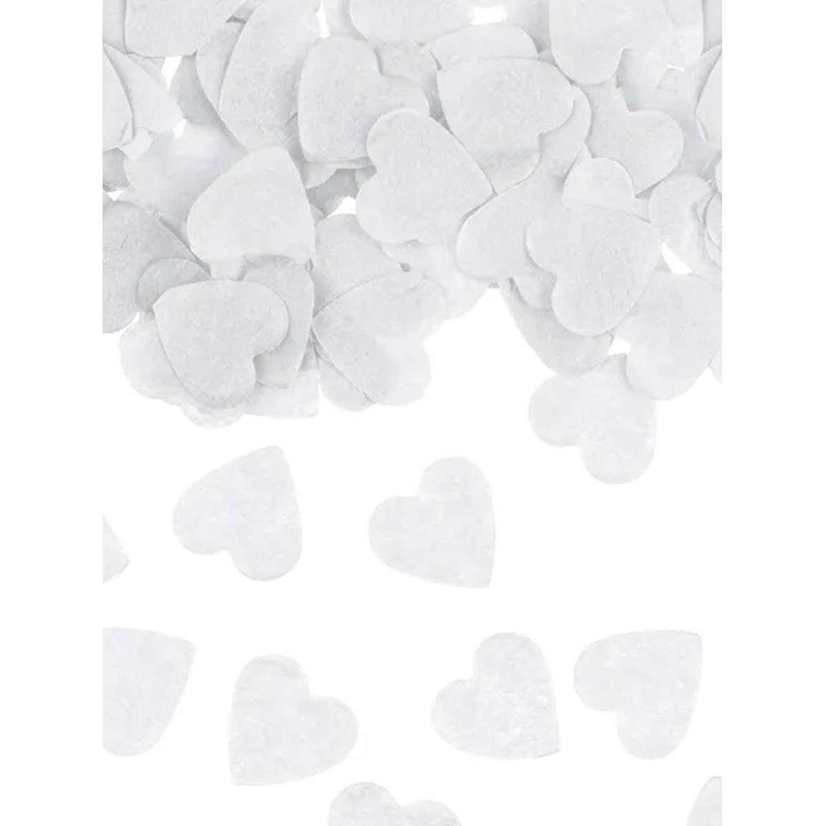 1 canon à confettis - 28cm - papier - cœurs blancs