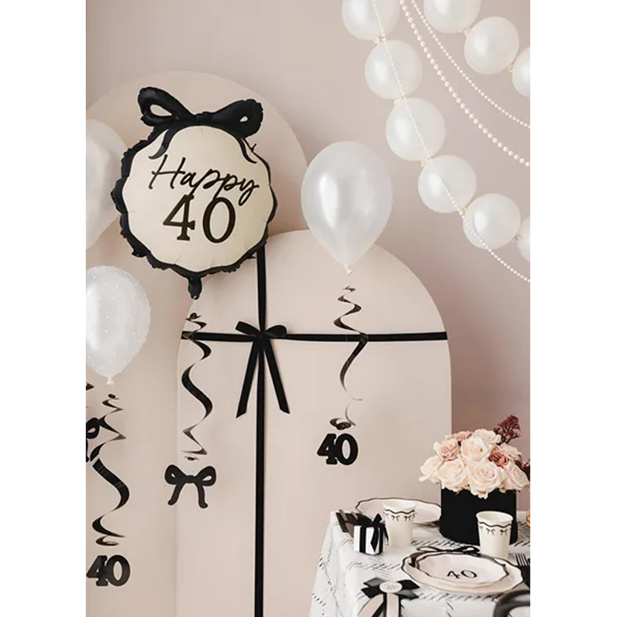 1 Ballonlint - Velours - Zwart - 25mm