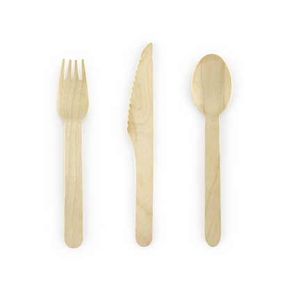 Couverts en bois - Lot de 18 - Classic
