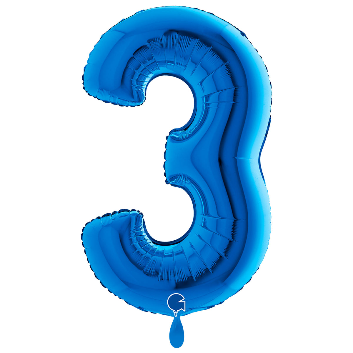 1 Ballon XXL - Chiffre 3 - Bleu
