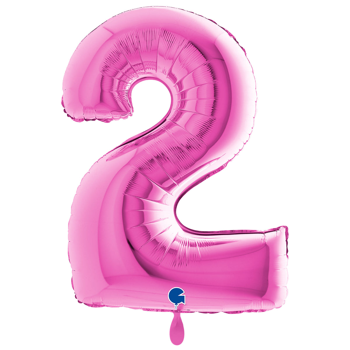 1 Ballon XXL - Chiffre 2 - Fuxia