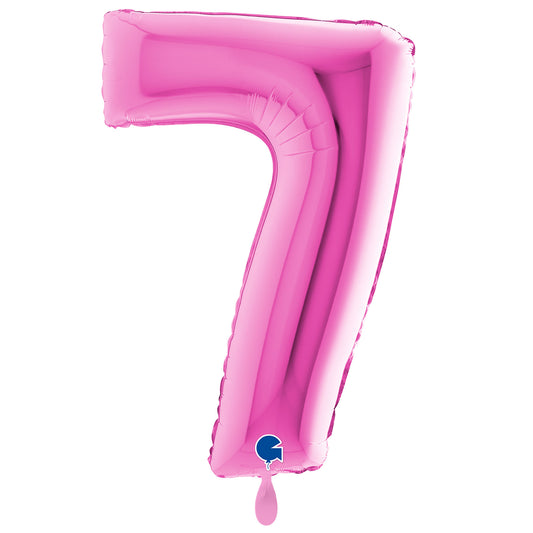 1 Ballon XXL - Chiffre 7 - Fushia