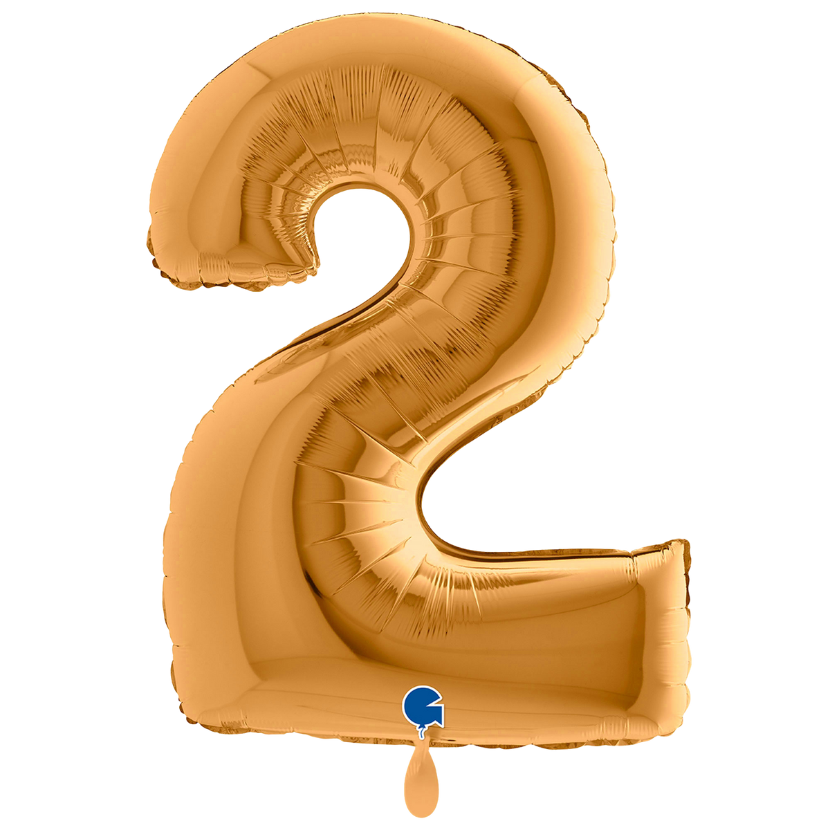 1 Ballon Géant - Chiffre 2 - Sunset Gold