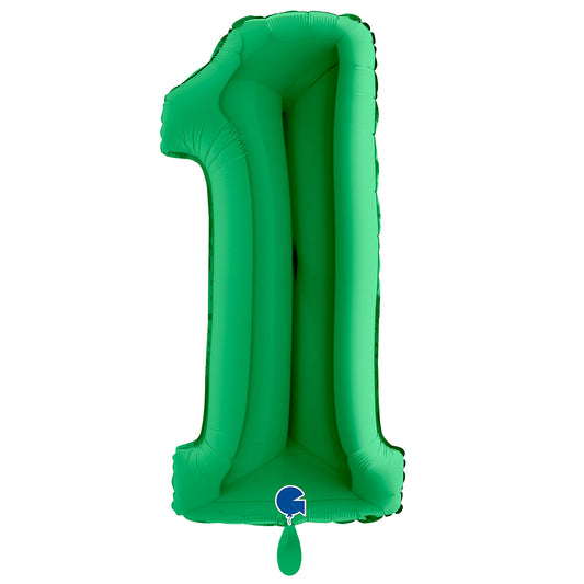 1 Ballon XXL - Chiffre 1 - Vert