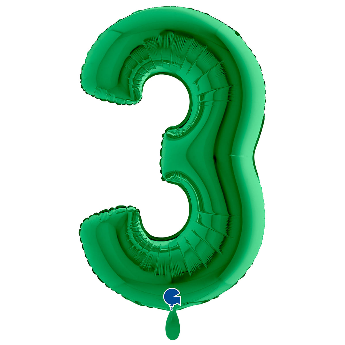 1 Ballon XXL - Chiffre 3 - Vert
