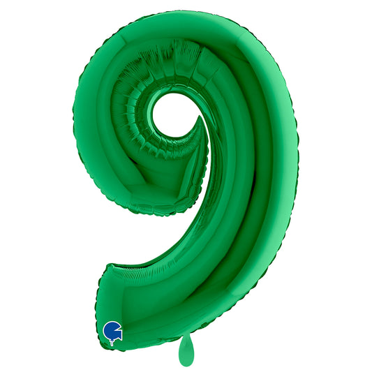 1 Ballon XXL - Chiffre 9 - Vert