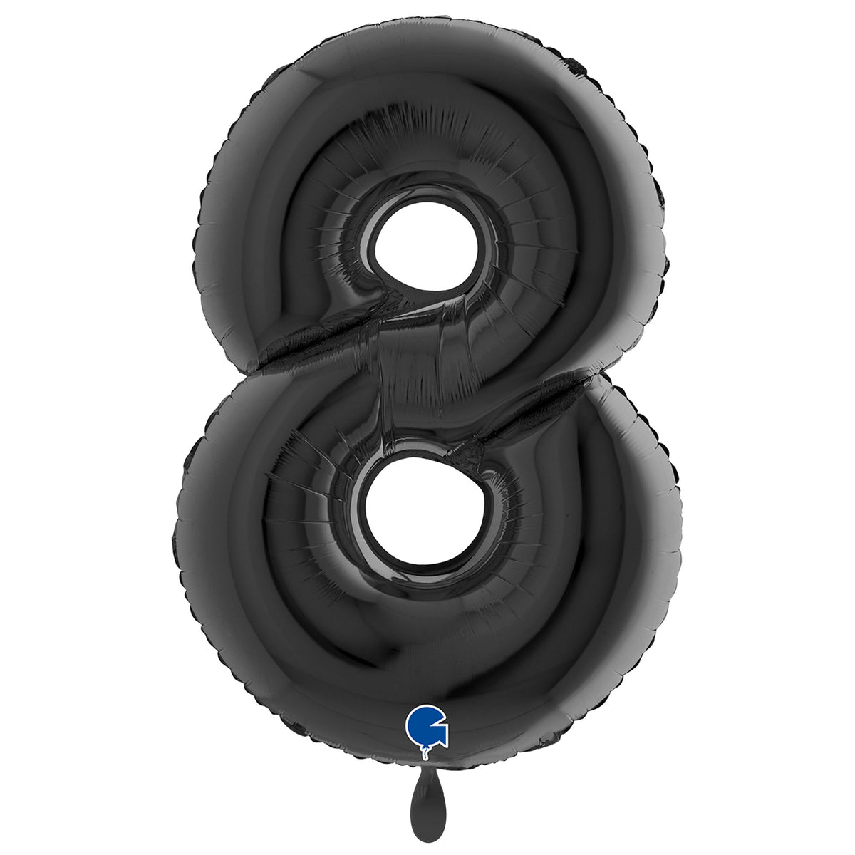 1 Ballon XXL - Nummer 8 - Zwart