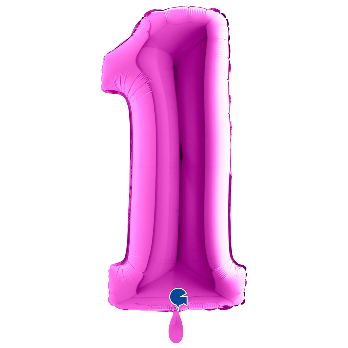 1 ballon XXL - Cijfer 1 - Paars