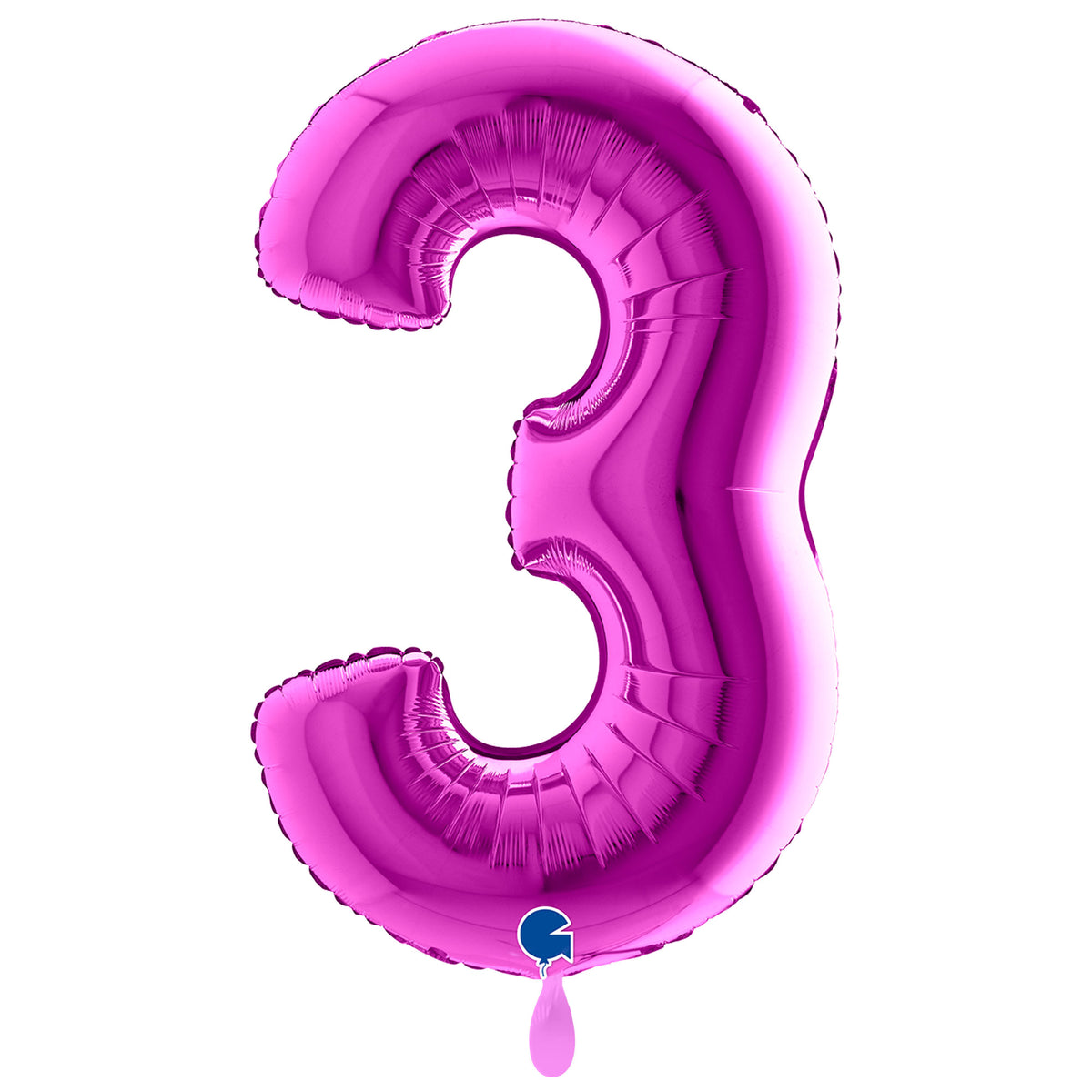 1 Ballon XXL - Chiffre 3 - Violet