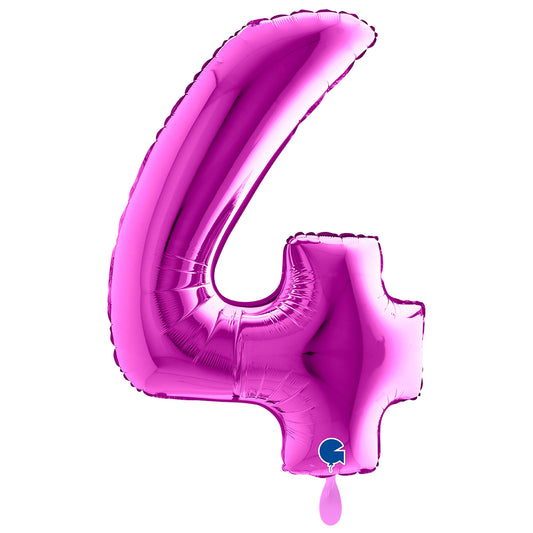 1 Ballon XXL - Chiffre 4 - Violet