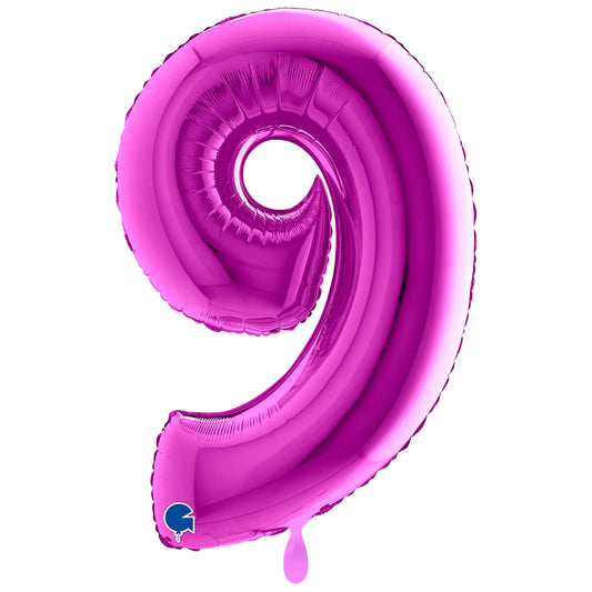 1 Ballon XXL - Chiffre 9 - Violet