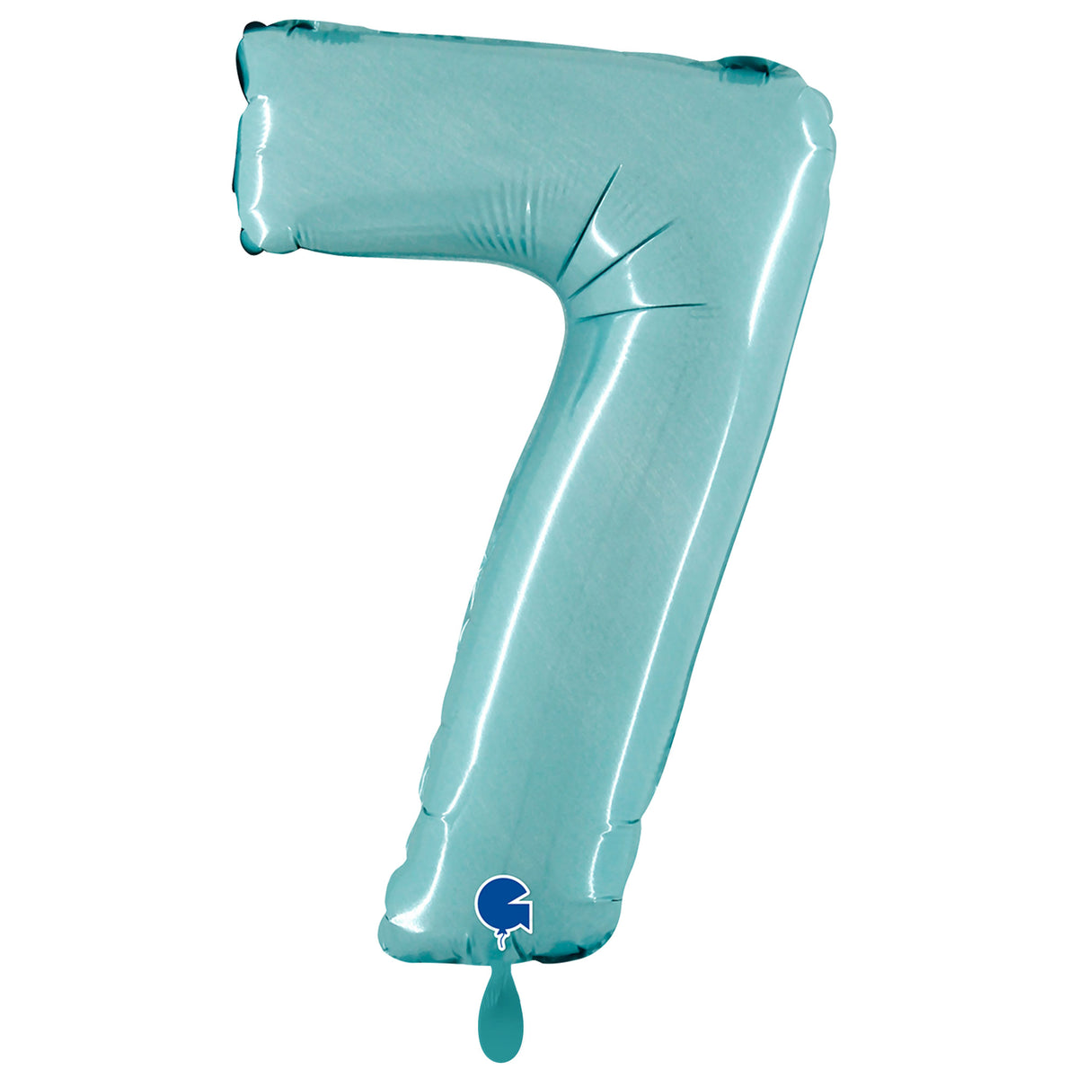 1 Ballon XXL - Chiffre 7 - Bleu pastel