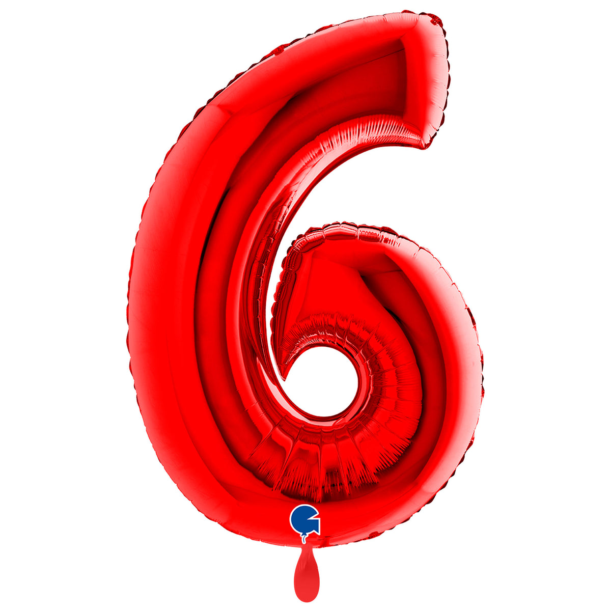 1 ballon XXL - Chiffre 6 - Rouge
